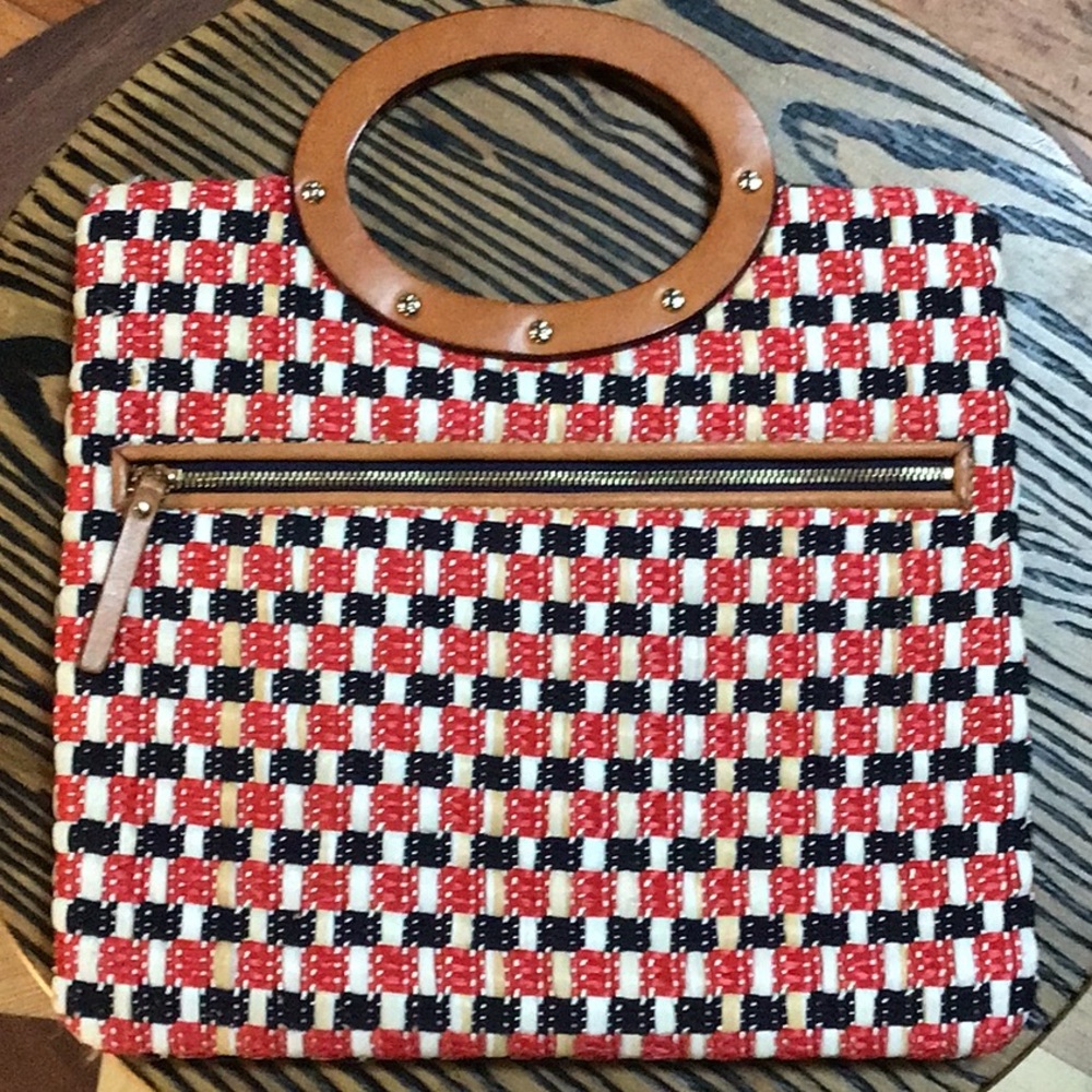 Kate spade VINTAGE STRAW '!!!! Red white and blue